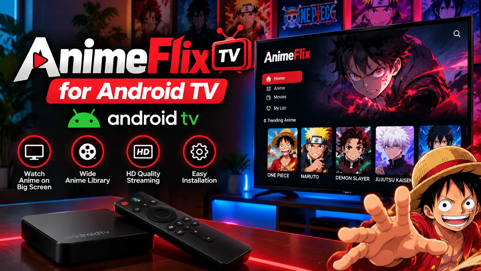 AnimeFlix for Android TV Features
